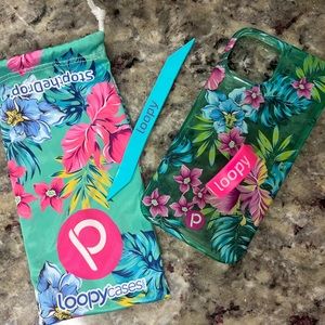 Loopy Clear sea glass floral ￼